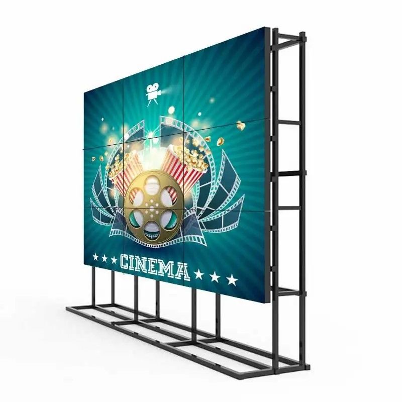 Commerciële LCD-TV-muur 46 inch 1,8 mm vloer staande reclame splicing muur