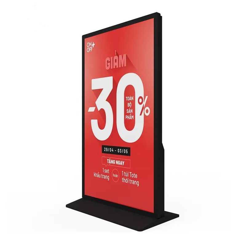 Digitaal stand-alone advertentie display 4K LCD 100 inch touchscreen monitor