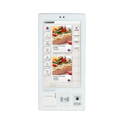 21,5-inch wandgemonteerd zelfbedieningskiosk met touchscreen en capacitieve touch voor inchecken en verkoop