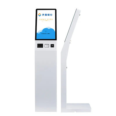 Metalen 22 inch informatie touchscreen kiosk wachtrij systeem met ontvangstprinter