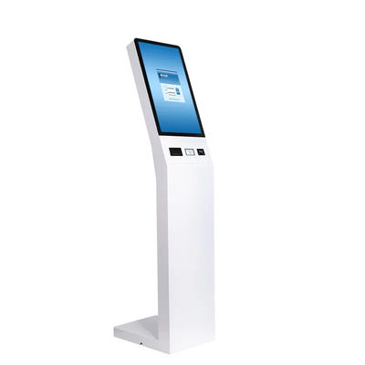 Metalen 22 inch informatie touchscreen kiosk wachtrij systeem met ontvangstprinter
