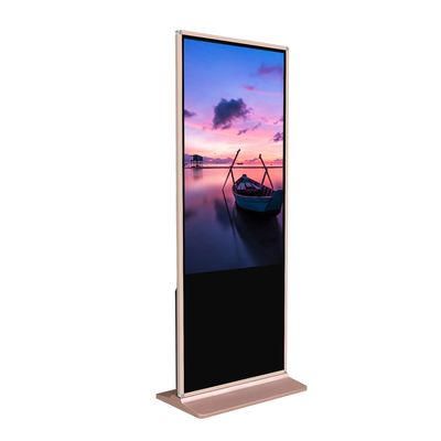 55 Inch Vrijstaande Touchscreen Kiosk met 1920x1080 Resolutie en Infrarood Touchscreen voor Zelf Inchecken op de Luchthaven