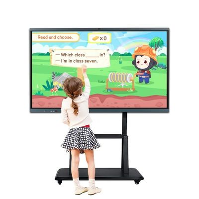 86 Inch 4K Resolutie Interactief Whiteboard met 20-Punts Infrarood Touch Smart Blackboard voor Onderwijs