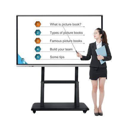 100 inch slimme interactieve panelen 4k 3840x2160 touchscreen bord voor het klaslokaal