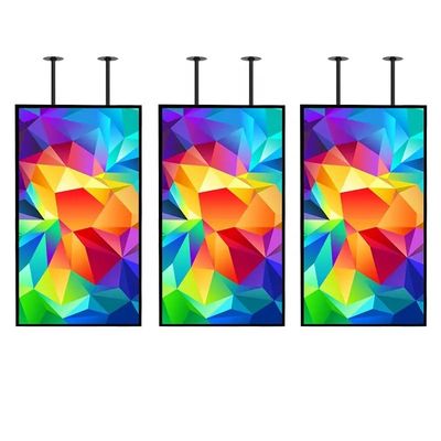 75 Inch Hoge Helderheid LCD Display 3000nits Zonlicht Leesbaar Dubbel Scherm Digitale Signage voor Raamreclame