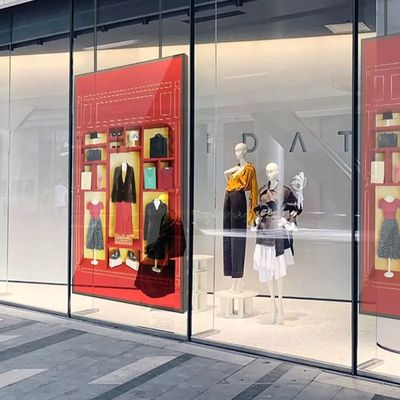 55 inch 16:9 Hoog helderheidsvideo-speler Reclame-LCD-scherm voor winkelvenster