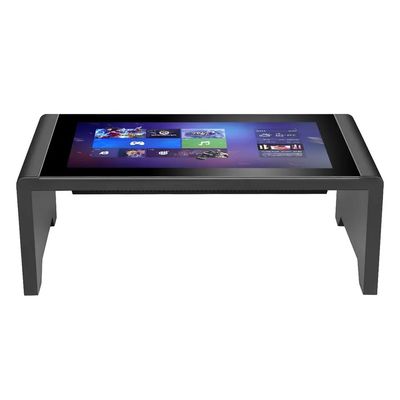 43 inch digitaal capacitieve touchscreen spel tafel met roestvrij staal glas
