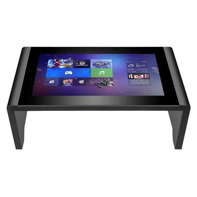 43 inch digitaal capacitieve touchscreen spel tafel met roestvrij staal glas