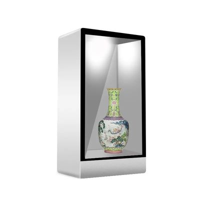 55 inch transparant lcd vitrine met 1920x1080 resolutie en 10 punten touchscreen display kast
