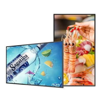 50-inch wandmontage LCD-reclamescherm met 4K-resolutie en ultradunne rand voor digitale signage