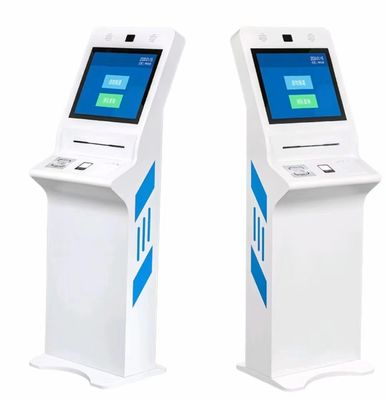 24 inch interactieve kiosk met ontvangstprinter en ID-kaartlezer voor selfservice-toepassingen