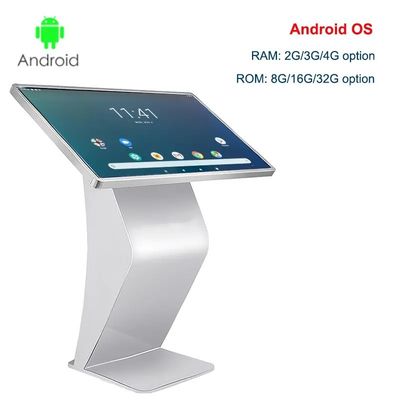 4K Touchscreen op de vloer Digitaal kiosk 50 inch capacitieve touchscreen