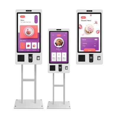 Zelfservice aanraakscherm bestelkiosk 21,5 inch 24 inch 27 inch muur gemonteerd