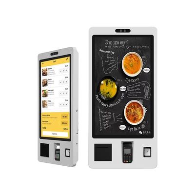 Zelfservice aanraakscherm bestelkiosk 21,5 inch 24 inch 27 inch muur gemonteerd