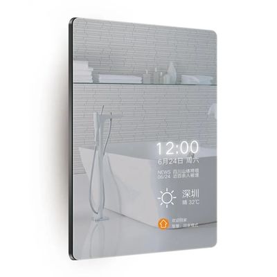 21,5-inch wandgemonteerde slimme spiegel met capacitief aanraakscherm voor reclame en make-up