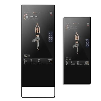 43 inch slimme fitness spiegel met Android 7.1 RK3288 en aangepaste helderheid LCD advertentie display