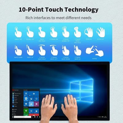 43 inch Hoge helderheid capacitieve touchscreen monitor industrieel scherm