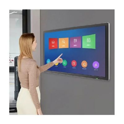 50 Inch Infrarood Touchscreen Monitor met Ultra Smalle Rand en Wandmontage Ontwerp