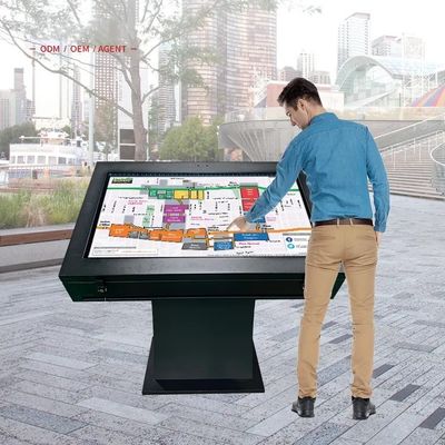 Buiten touchscreen interactieve informatie kiosk alles in één stand-alone 43 inch