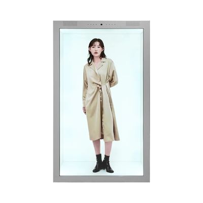 86 Inch Transparante LCD Vitrine met Touchscreen en 1920 x 1080 Resolutie voor Reclamedisplay