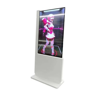 55 Inch Transparante LCD Vitrine met 1920 x 1080 Resolutie en Vloerstandaard OLED Display