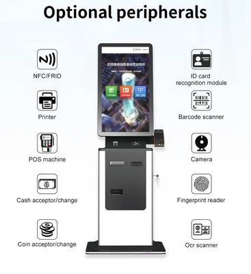 Touchscreen Hotel Zelf Inchecken Kiosk 32 Inch Parkeerplaats Autoprijzen Zelfbediening Kiosk