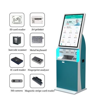 32 Inch Zelfbedienings Kiosk met Touchscreen, A5 Printer en Barcode Scanner