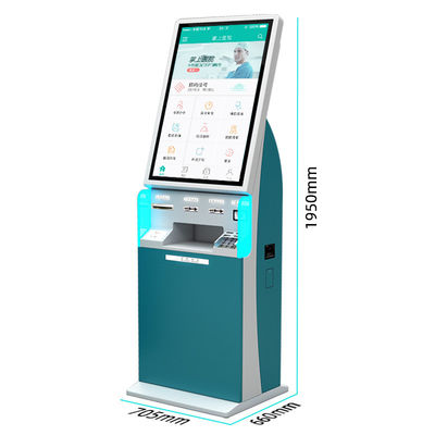 32 Inch Zelfbedienings Kiosk met Touchscreen, A5 Printer en Barcode Scanner