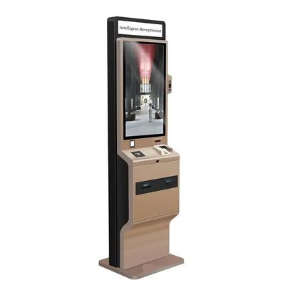 Stand Free 90W Selfservice Kiosk met Touchscreen, LED-lichtbak en Thermische Printer