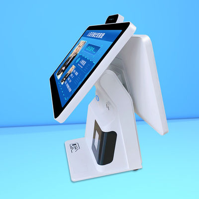 Desktop zelfbediening aanraakscherm bestelkiosk dubbel scherm kassa-machine