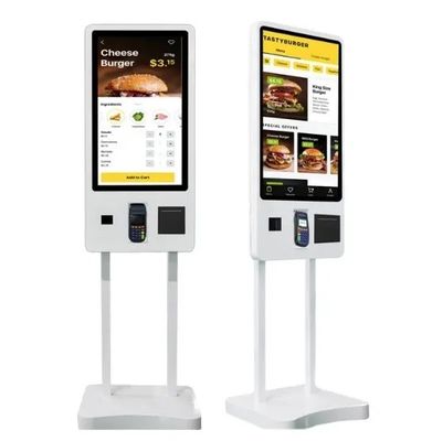 Digitale kiosk met 32 inch touchscreen met Windows 10 OS en metalen behuizing voor interactieve zelfbediening