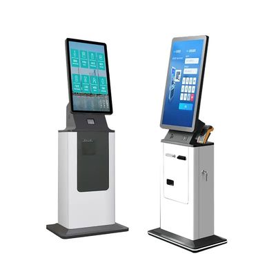 Aanpasbare zelfbedieningskiosk met touchscreen, gemotoriseerde kaartdispenser en onderhoudsarm ontwerp
