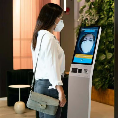 Wi-Fi/Bluetooth Connectivity Self Checkin Kiosk met 128 GB SSD en aangepaste kleur voor naadloze zelfbediening