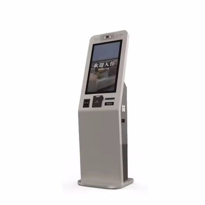 Touchscreen zelf-incheckkiosk met geïntegreerd systeem voor het uitgeven van disorderkaarten, geldacceptor en meertalige interface