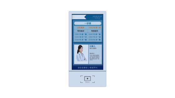Android 24 inch zelfbediening Touch Screen Kiosk Check in met Barcode Scanner