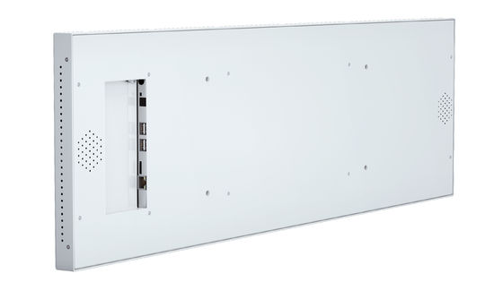37-inch capacitief aanraakscherm digitale kiosk met hoge resolutie 3840x1080 en stretch strip display