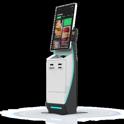 Self Checkin Kiosk met paspoortlezer en Windows 10 OS met aangepaste LED-lichten voor verbeterd bezoekersbeheer
