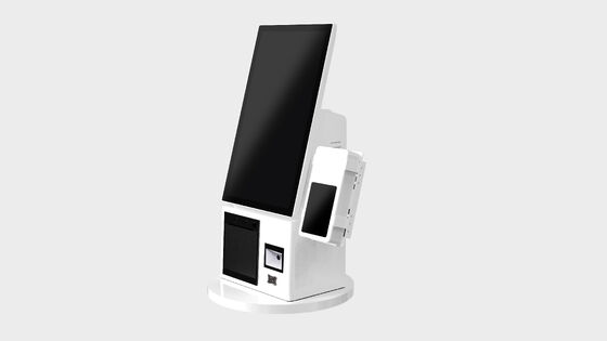 Compacte en lichtgewicht zelfbestelkiosk met NFC-betaling en 180° draaibaar scherm voor veelzijdig gebruik