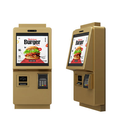 24 inch capacitieve aanraakscherm zelfbestelkiosk met 1920X1080 resolutie en wandmontage ontwerp voor het bestellen van voedsel binnen
