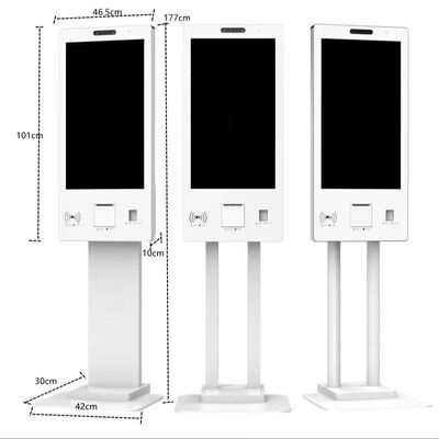 POS Kiosk All-in-one systeem met capacitieve touchscreen 80mm thermische printer en NFC kaartlezer voor zelfbediening kassa