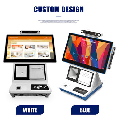 Desktop Self Checkin Kiosk met 10-punts capacitieve scherm Android of Windows Custom Optioneel en WiFi communicatie voor bezoekersbeheer