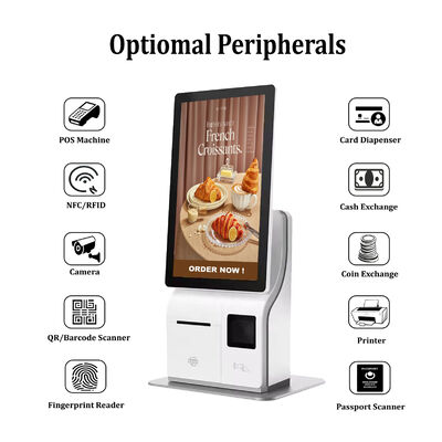 Estar Desktop 15.6"/21.5" Self Payment Kiosk met gezichtsherkenning en Intel Core I3/I5/I7 voor het bestellen van fastfood