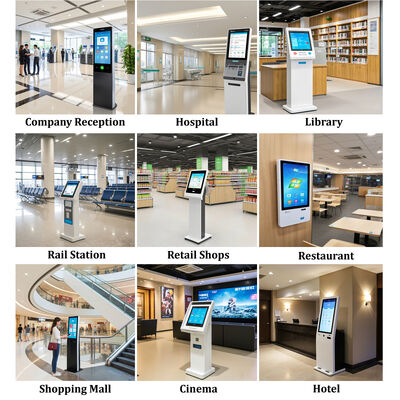 Android POS Self Check-in Kiosk met paspoortscanner en kaartdispenser voor hotels