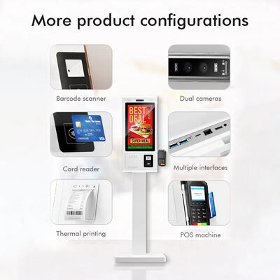 32 inch zelfbestelkiosk met 10-punts capacitieve touch en meerdere interfaces voor fastfoodrestaurants