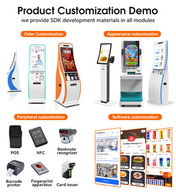 21.5/32 inch Touch Monitor Self Checkin Kiosk met Android/Windows OS en WiFi/Ethernet/Bluetooth/3G/4G Connectiviteit