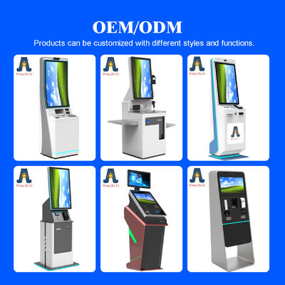 Hotel Self-Check-In Kiosk met QR-code betaling en touchscreen voor zelfbediening op de vloer