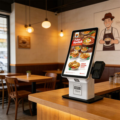 Self Checkin Kiosk met 10-punts capacitieve touch, 1920X1080 resolutie LCD-display en cloudgebaseerde CMS voor interactieve zelfservice