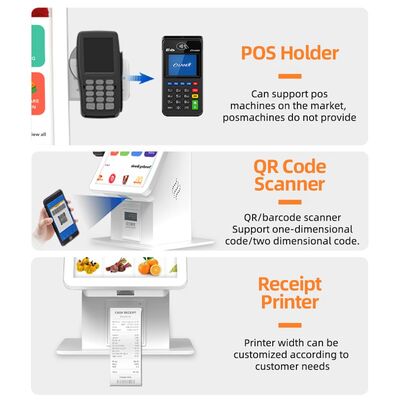 Self Checkin Kiosk met 10-punts capacitieve touch, 1920X1080 resolutie LCD-display en cloudgebaseerde CMS voor interactieve zelfservice