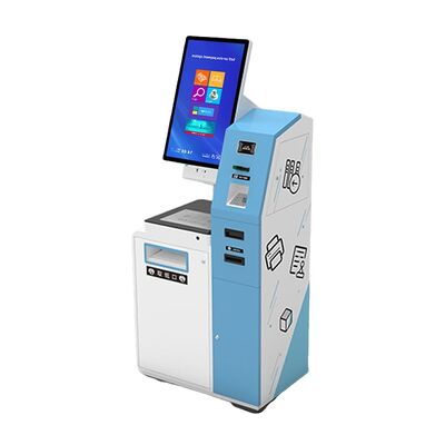 Selfservice kiosk met capacitieve touch 10 punt scherm aangepast kleur en vloer staande muur montage counter top installatie