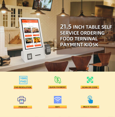1920X1080 Resolutie Metalen behuizing Vloer Staande Touch Screen Zelfbediening Kiosk met Android OS